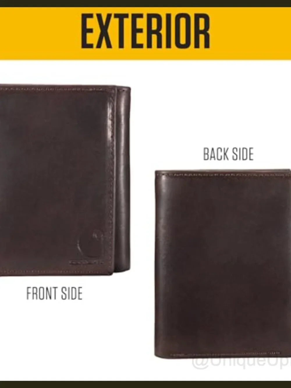 Carhartt Oil Tan Leather Trifold Wallet RFID Blocking Slim Bifold
